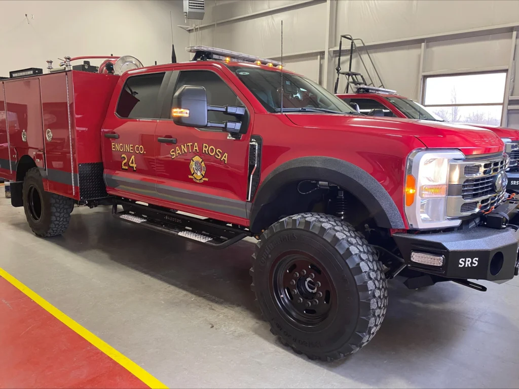 ford truck in a garage